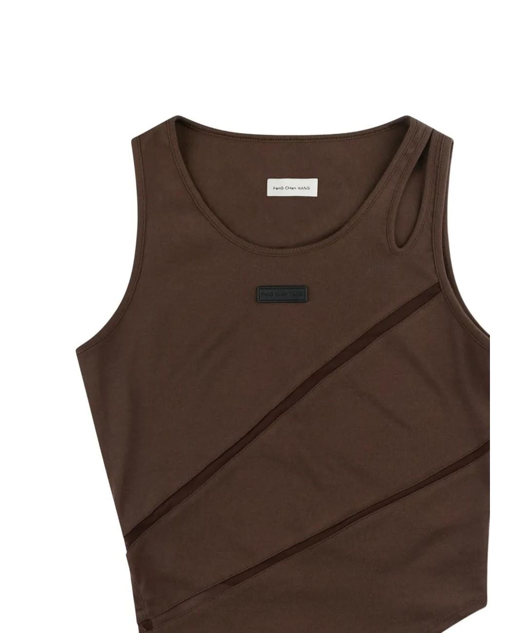 Feng Chen Wang Brown Patchwork Vest for men