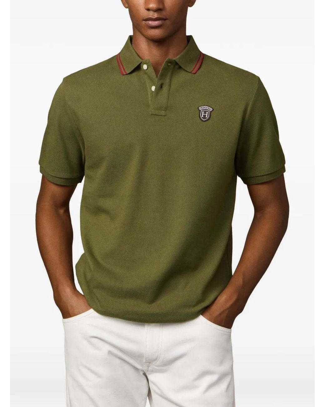 Hackett Green Badge Polo Shirt for men