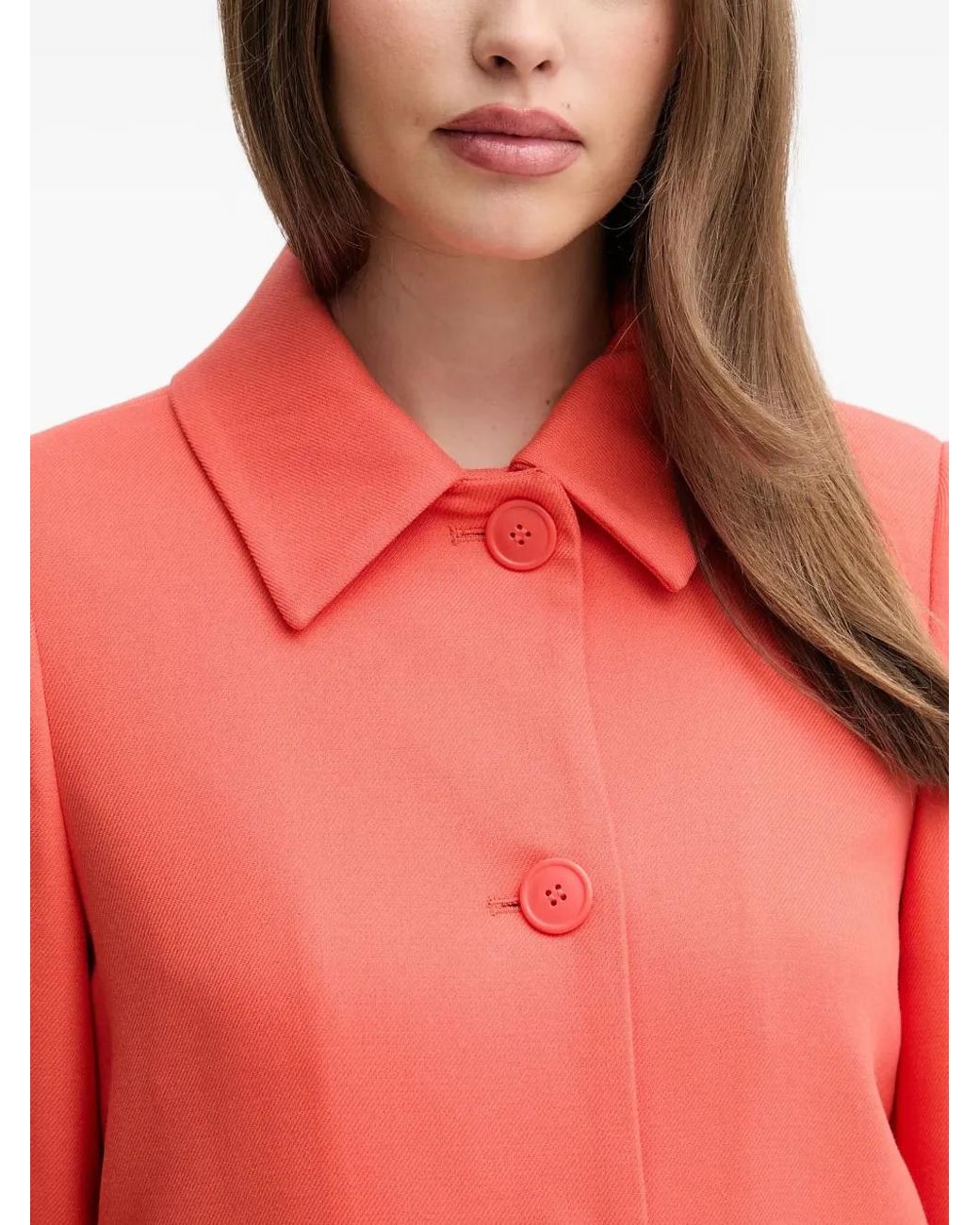 Benetton Red Flap Pocket Coat