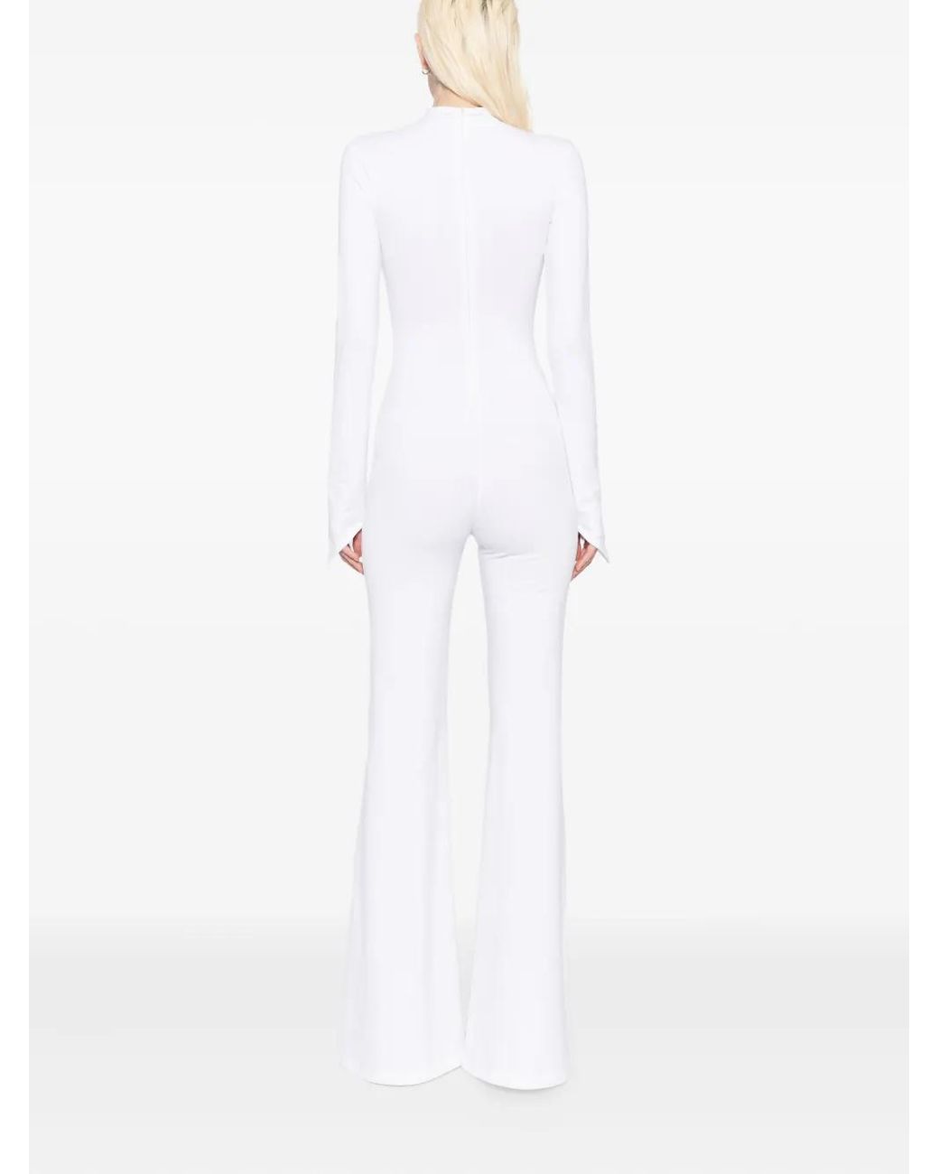 Xenia Magera White Jersey Jumpsuit