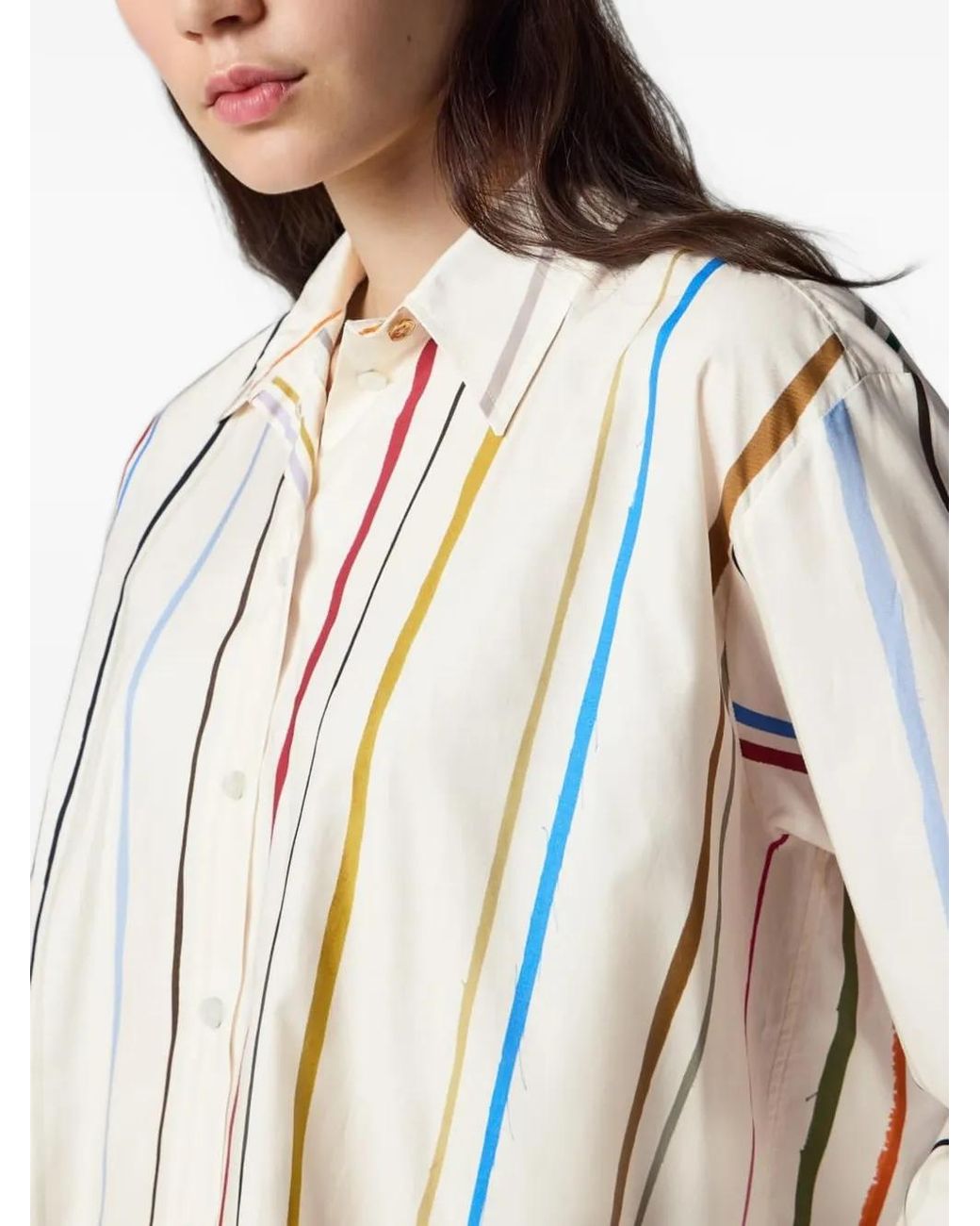 Paul Smith White Painted Stripe' Shirt