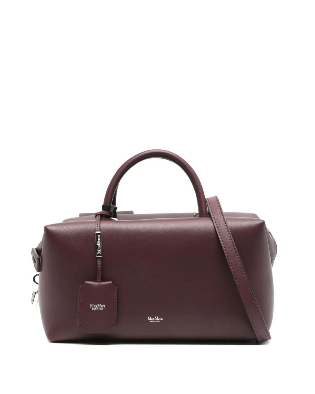 Max Mara Purple Zip-Fastening Leather Tote Bag