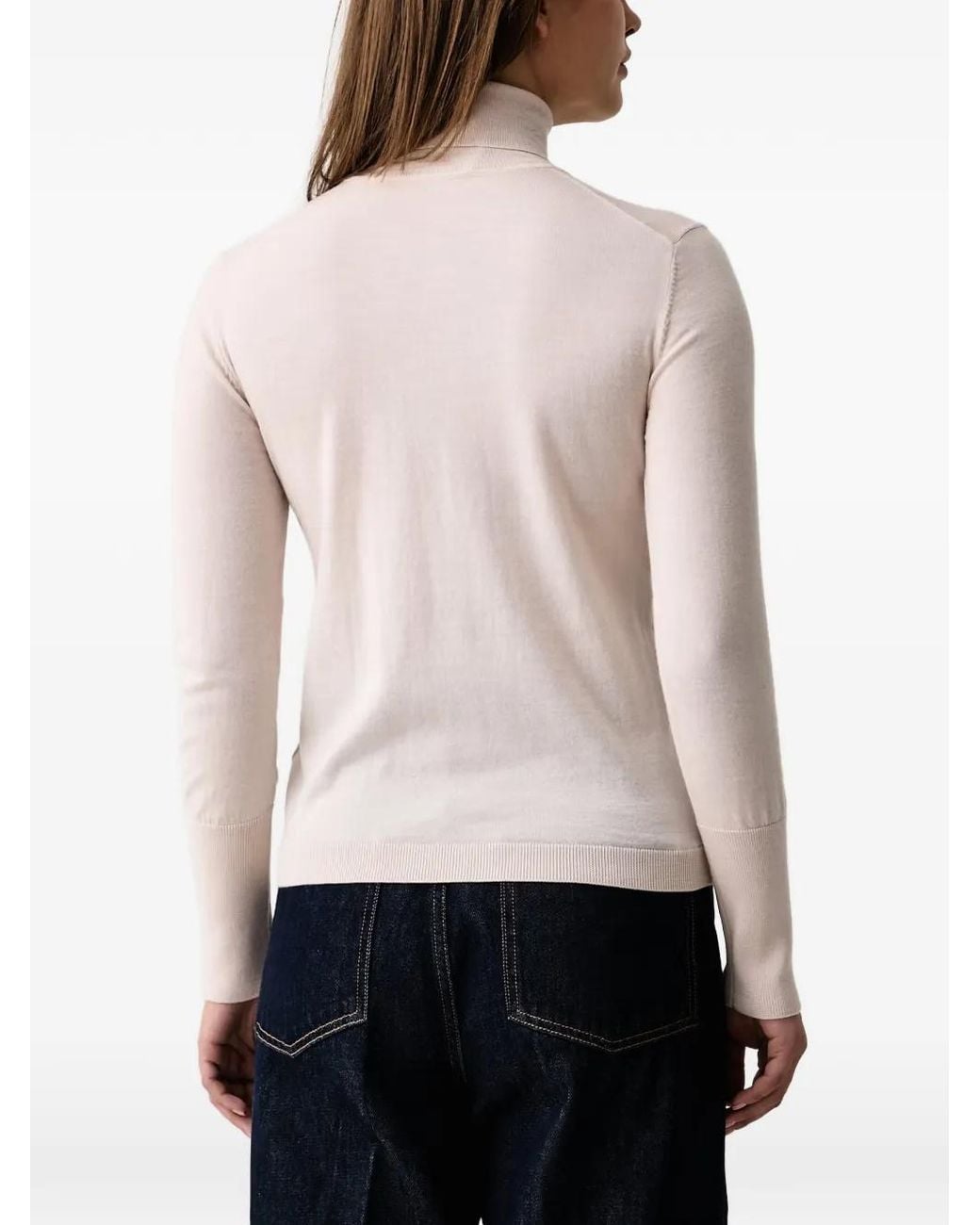Kaos White Roll-Neck Sweater
