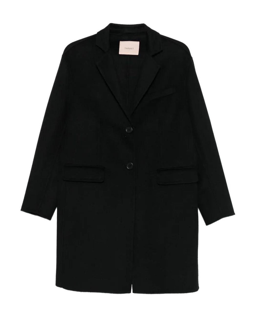 Twinset Black Single-Breasted Coat