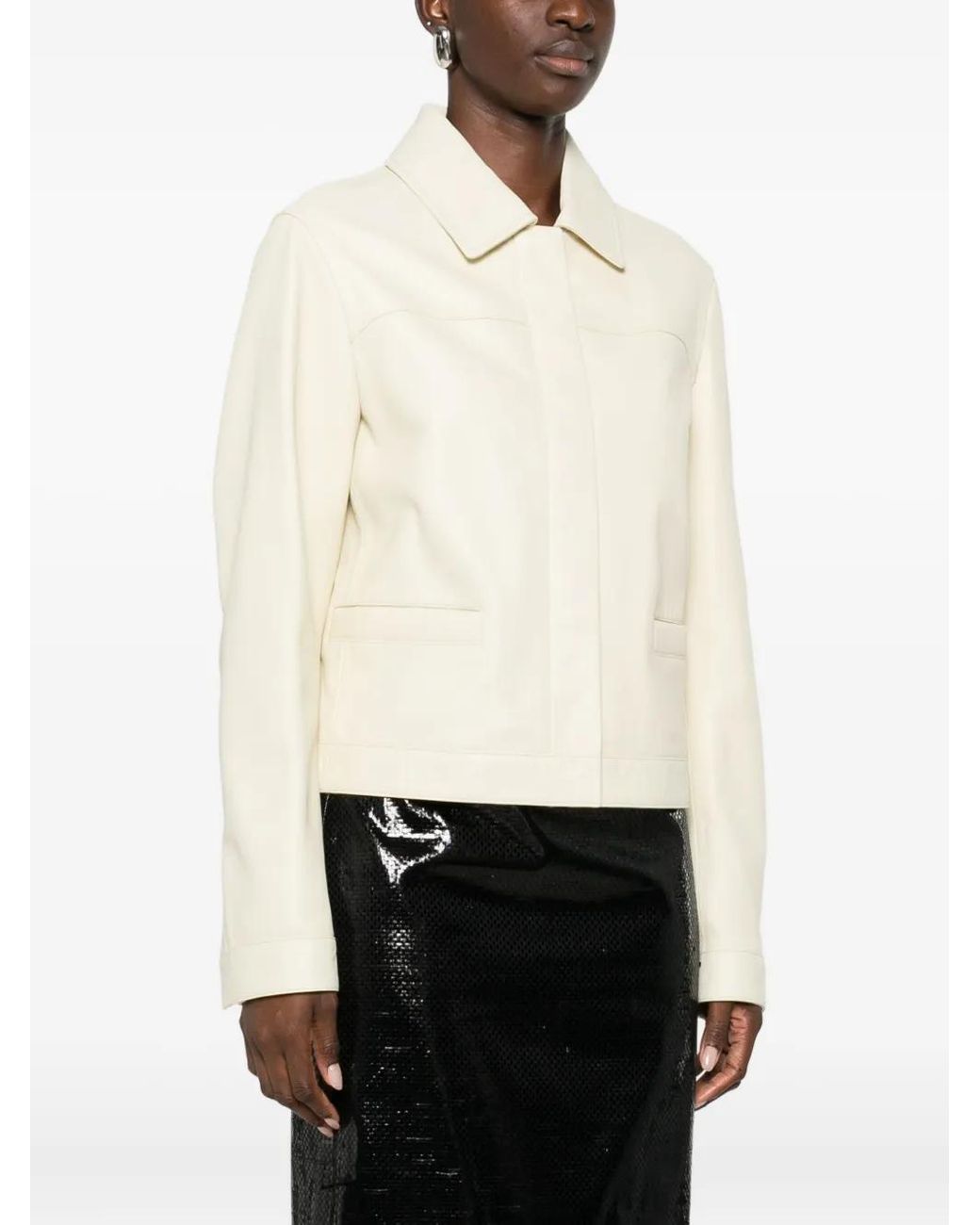 Loulou de Saison White Zip-Up Jacket