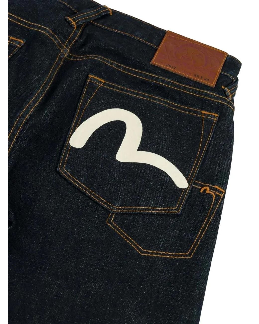Evisu Blue Seagull-Print Jeans for men