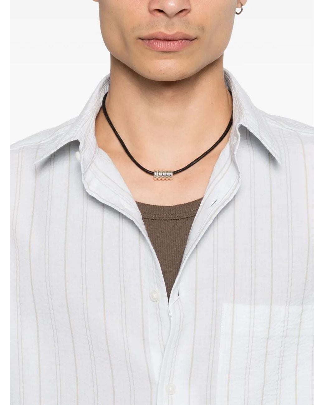 Samsøe & Samsøe White Saryan J Striped Shirt for men