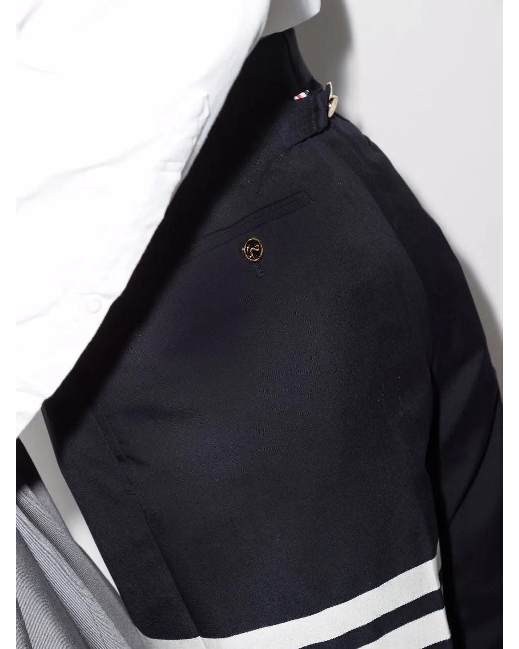 Thom Browne 4-Bar Geweven Broek in het Blue voor heren