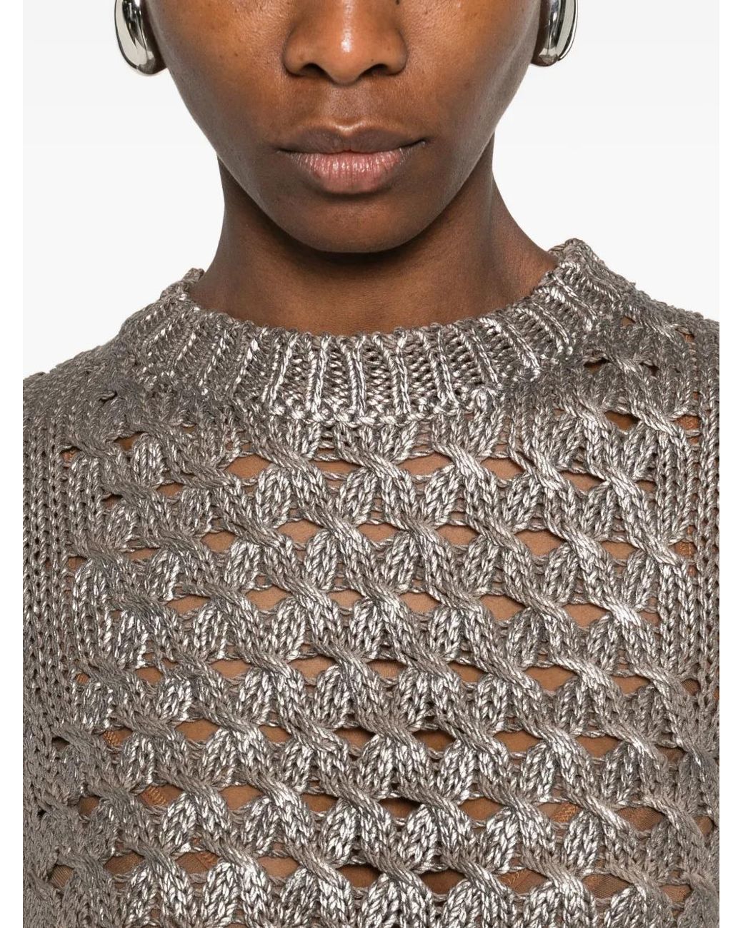 Peserico Gray Cut-Out Vest