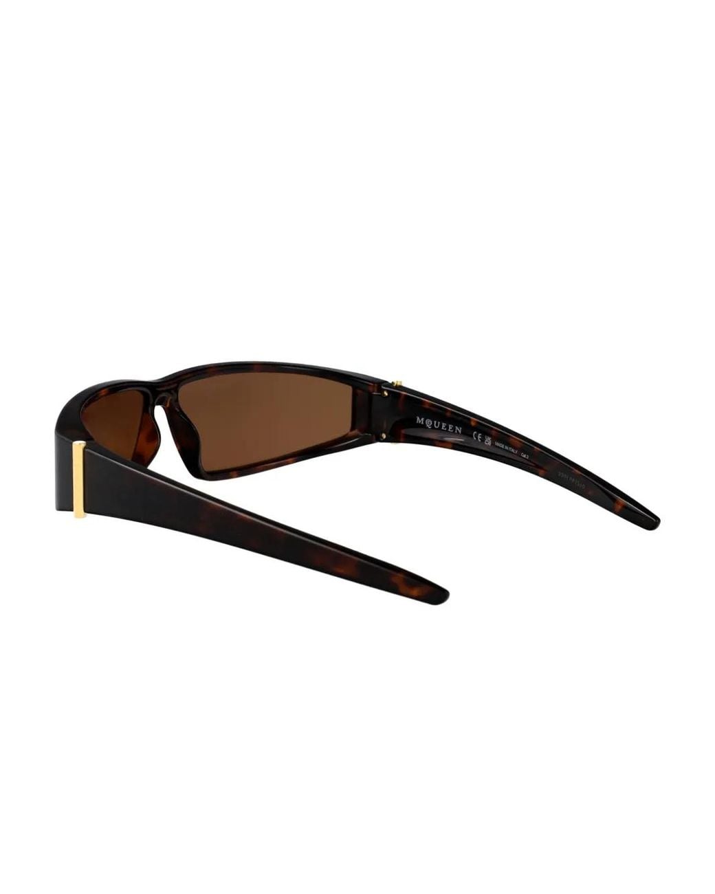 McQueen Brown Tortoiseshell Frame Cat-Eye Sunglasses for men