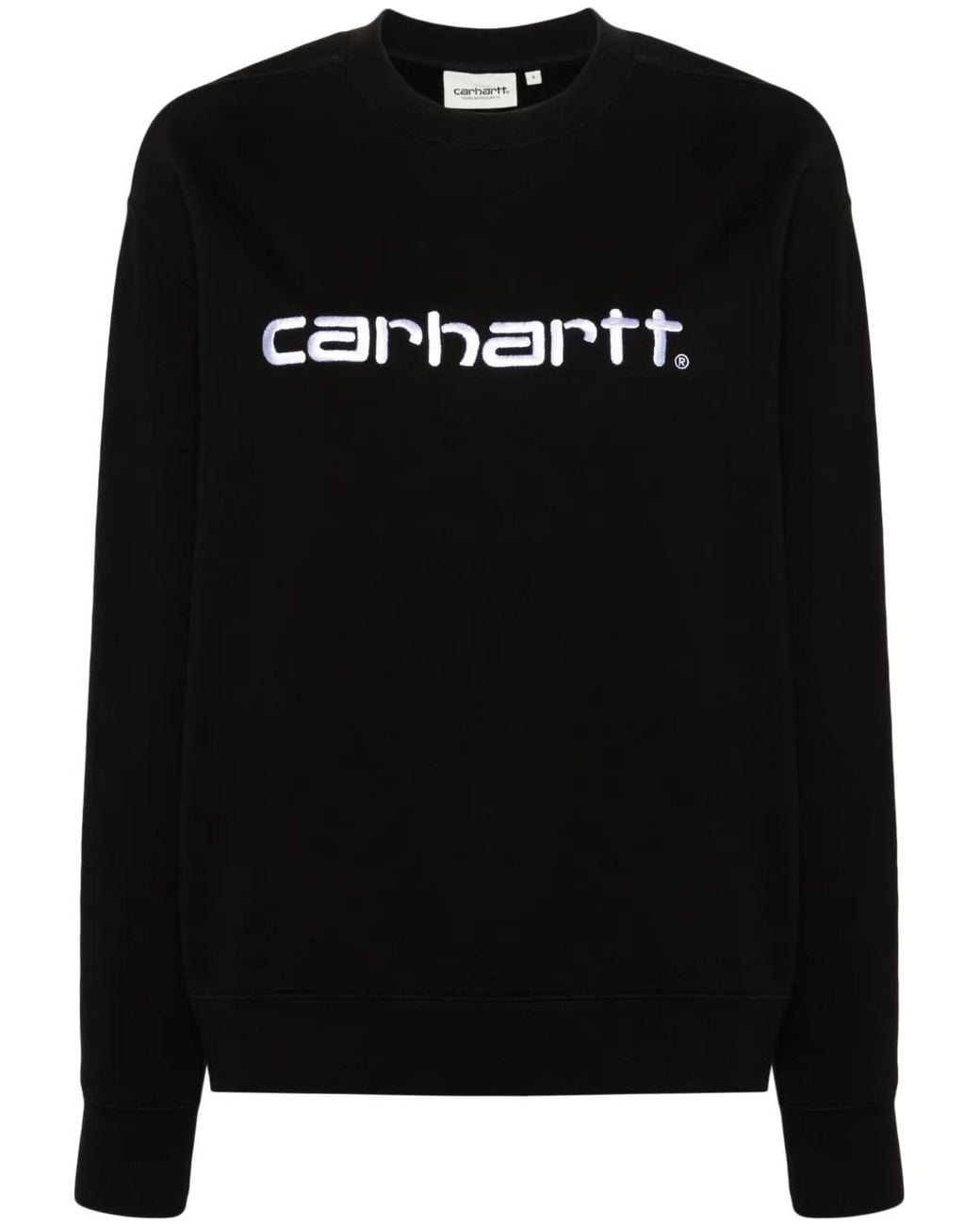 Carhartt Black Logo-Embroidered Cotton Sweatshirt