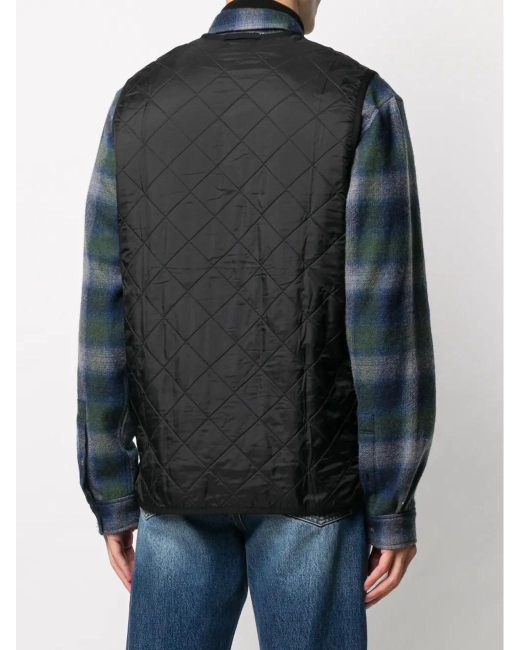 Barbour Black Quilted Zip-Up Gilet for men