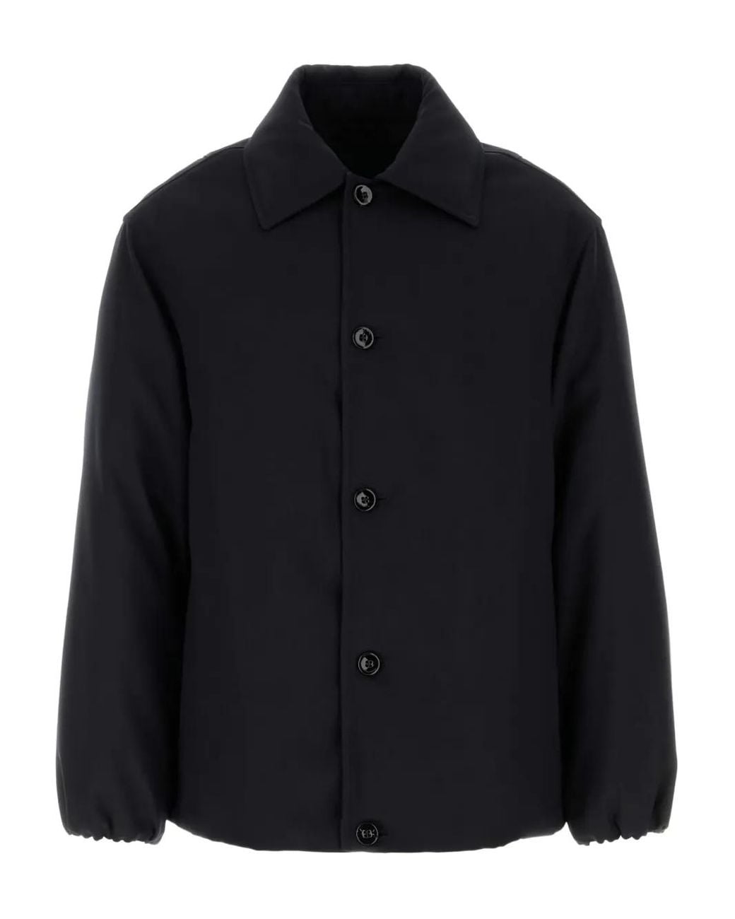Jil Sander Black Button-Up Shirt Jacket for men