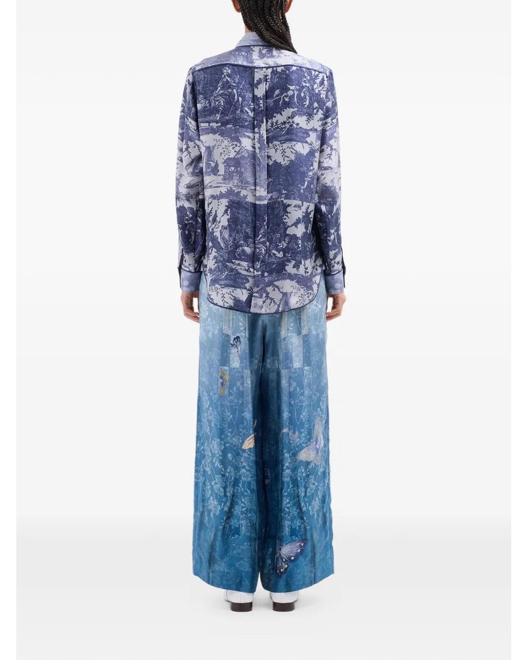 Pierre Louis Mascia Blue Aloe Long-Sleeve Shirt