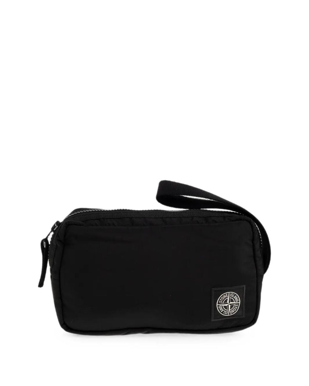 Stone Island Black Pochette 9200019 En Nylon Métallisé Enduit Econyl for men