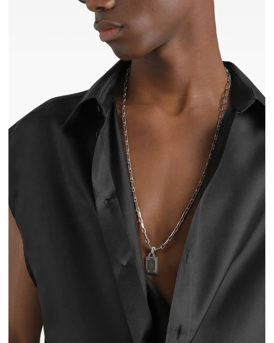 Dolce & Gabbana Black Exclusive Silk Twill Shirt for men