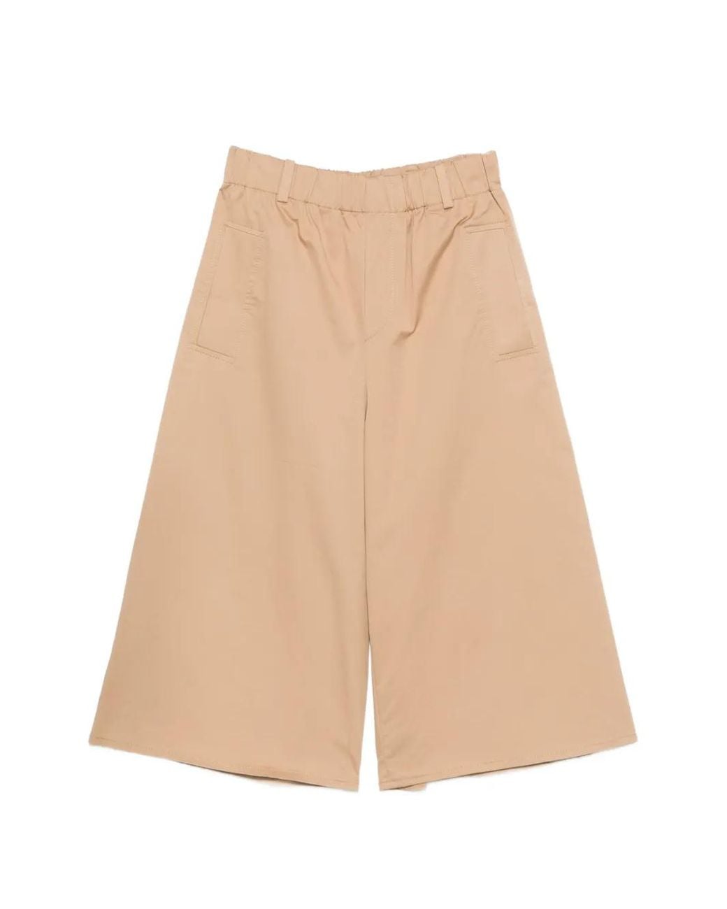 Susanne Bommer Natural Wide-Leg Pocket Trousers