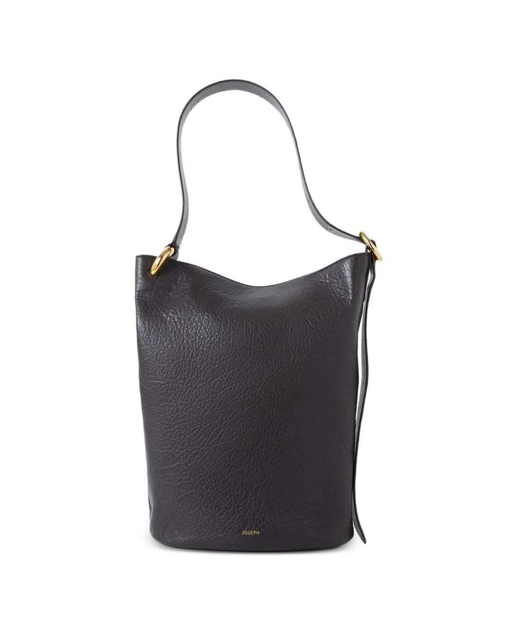 Joseph Black Pebbled Bucket Bag