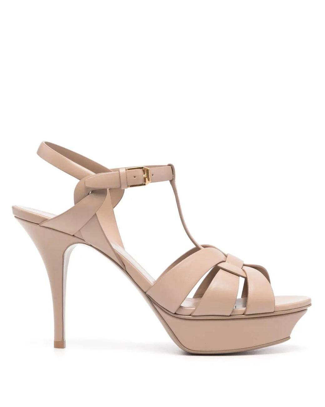 Saint Laurent Pink 105Mm Tribute Platform Sandals