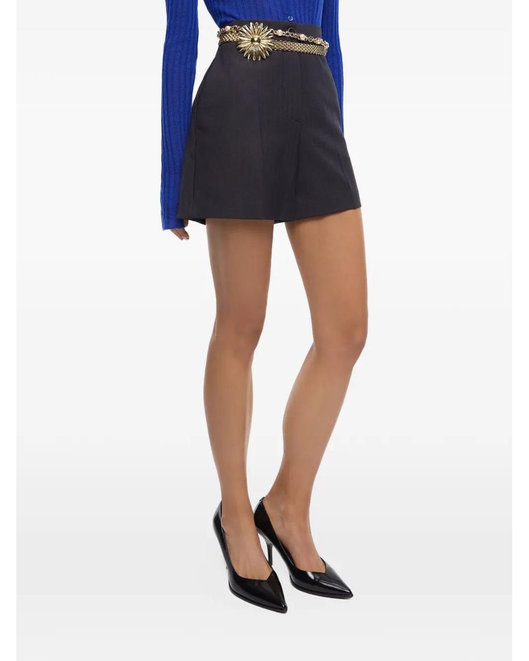 Pinko Geplooide Shorts in het Blue
