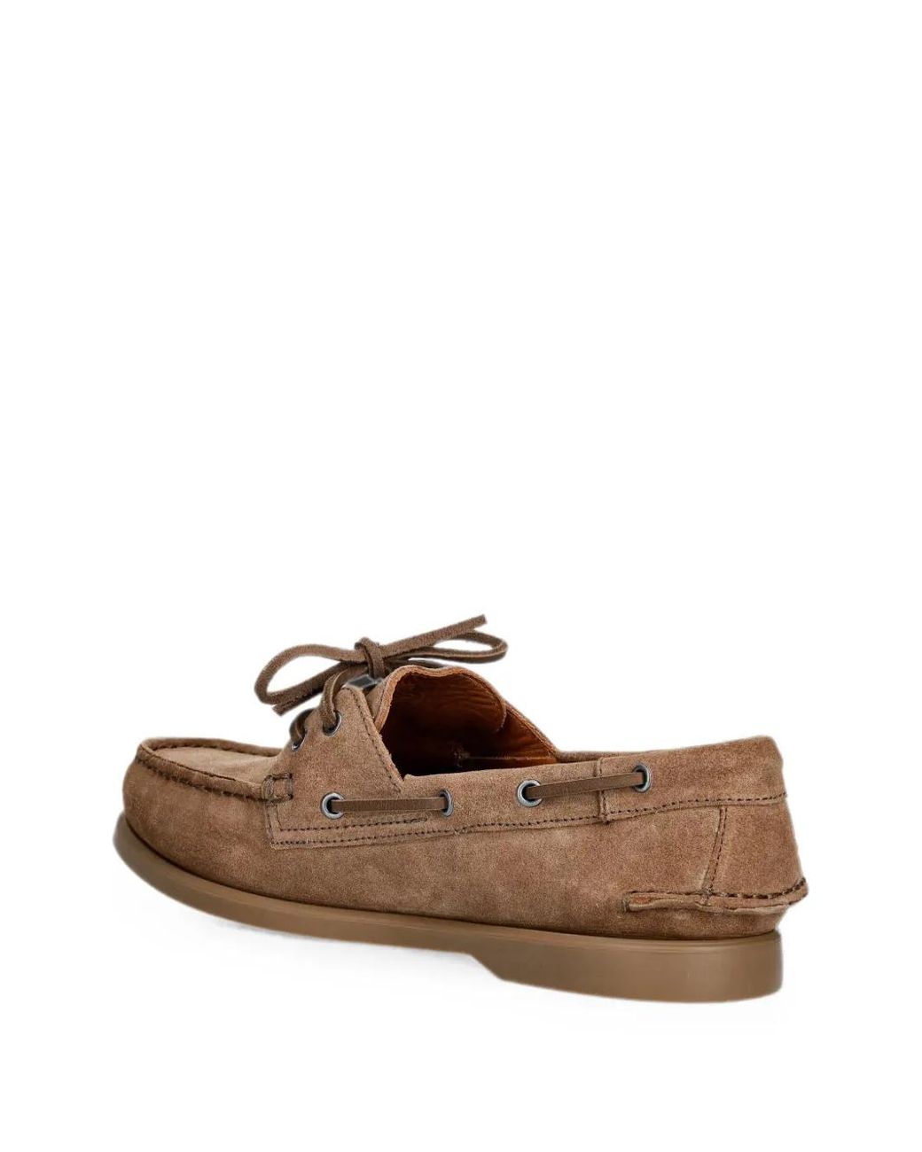 Vagabond Brown Loui Lace-Up Suede Boat Shoes for men