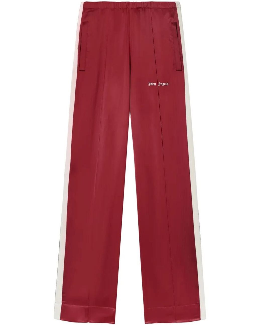 Palm Angels Red Logo Fluid Track Pants