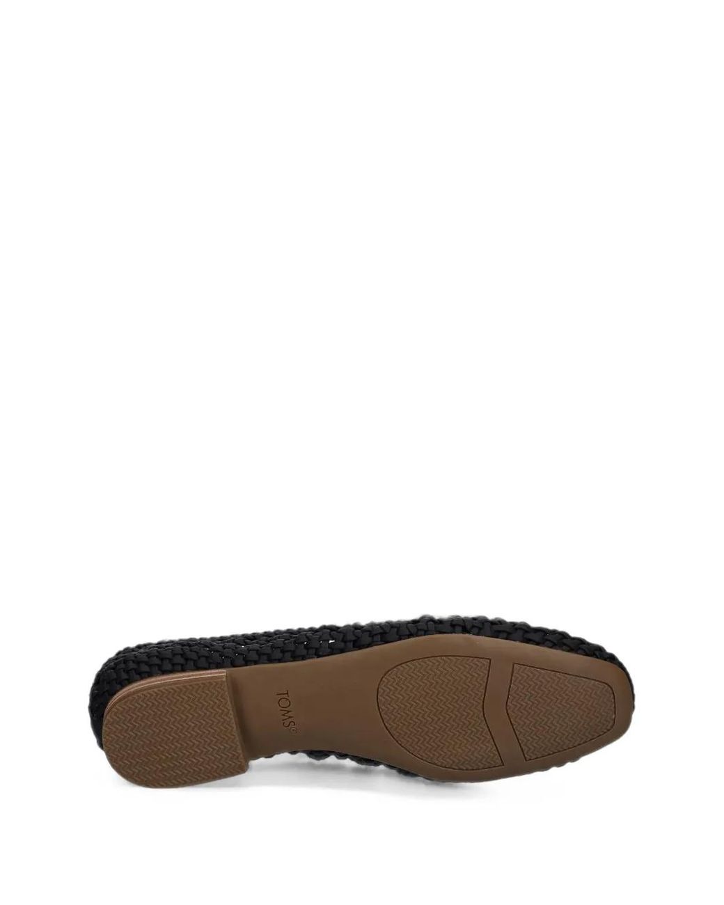TOMS Black Woven Ballet Flats