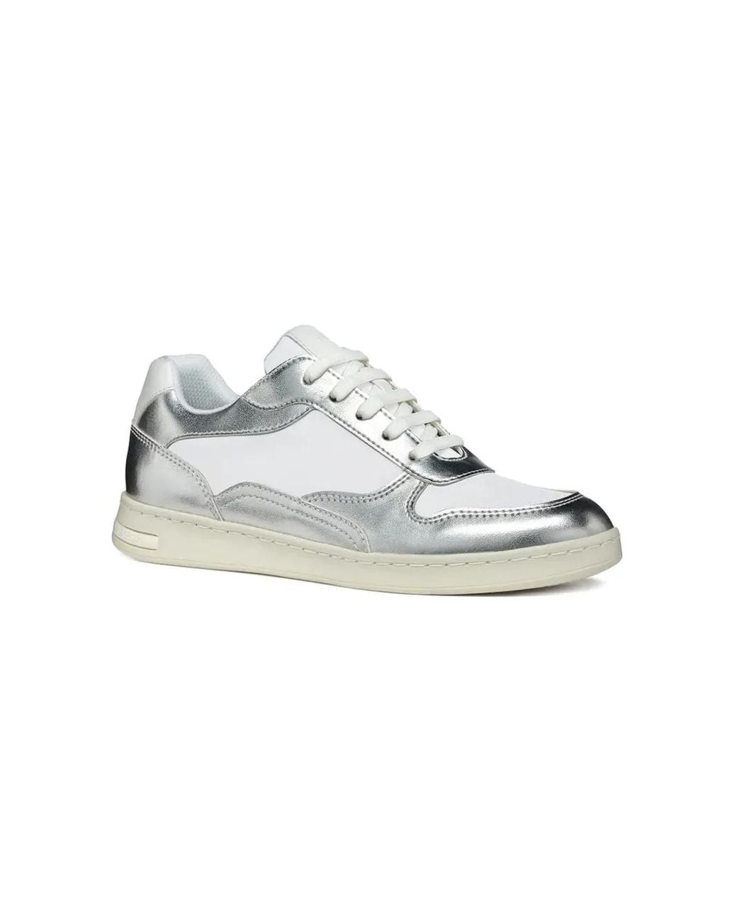 Geox Gray Debossed-Logo Sneakers