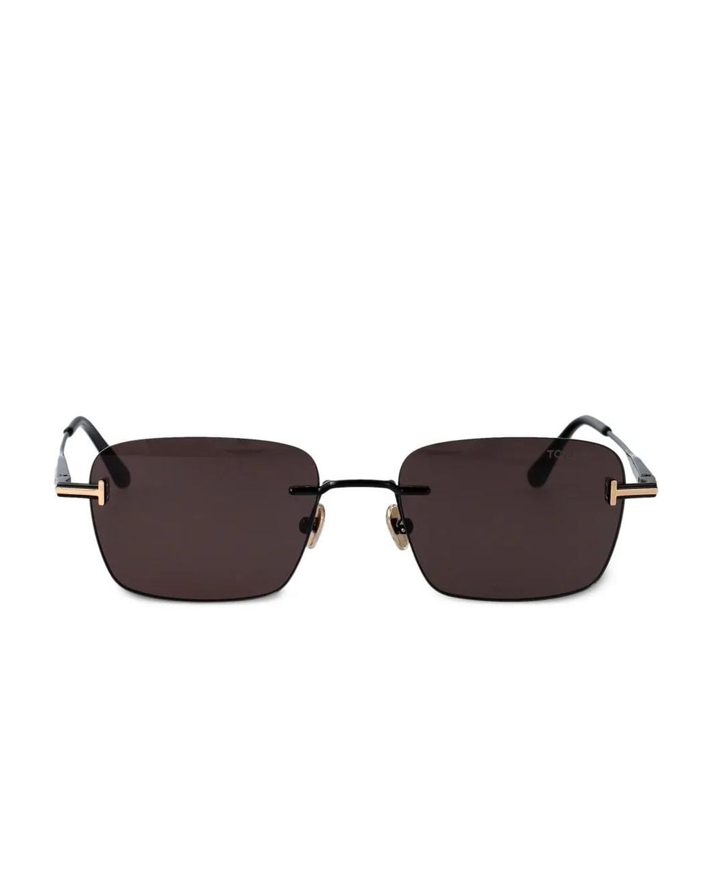 Tom Ford Brown Jake Rimless Sunglasses