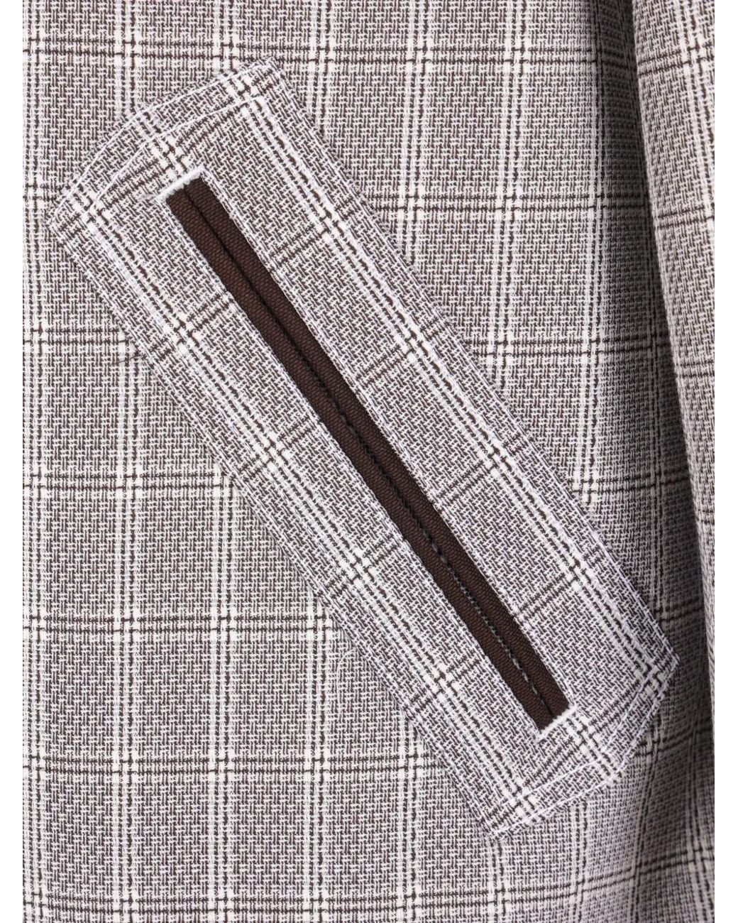 Marni Gray Check-Pattern Jacket for men