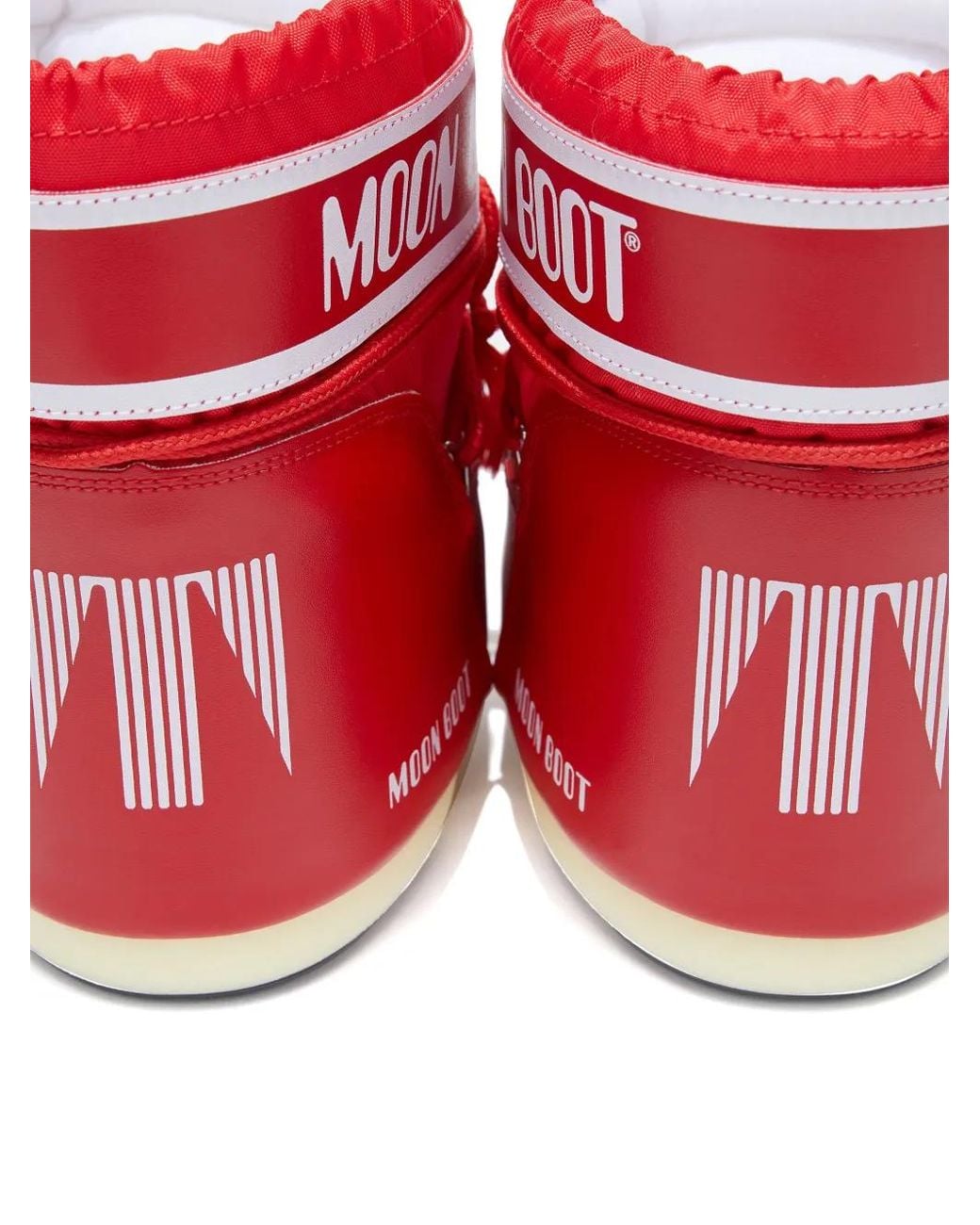 Moon Boot Red "Icon" Low Nylon Boot