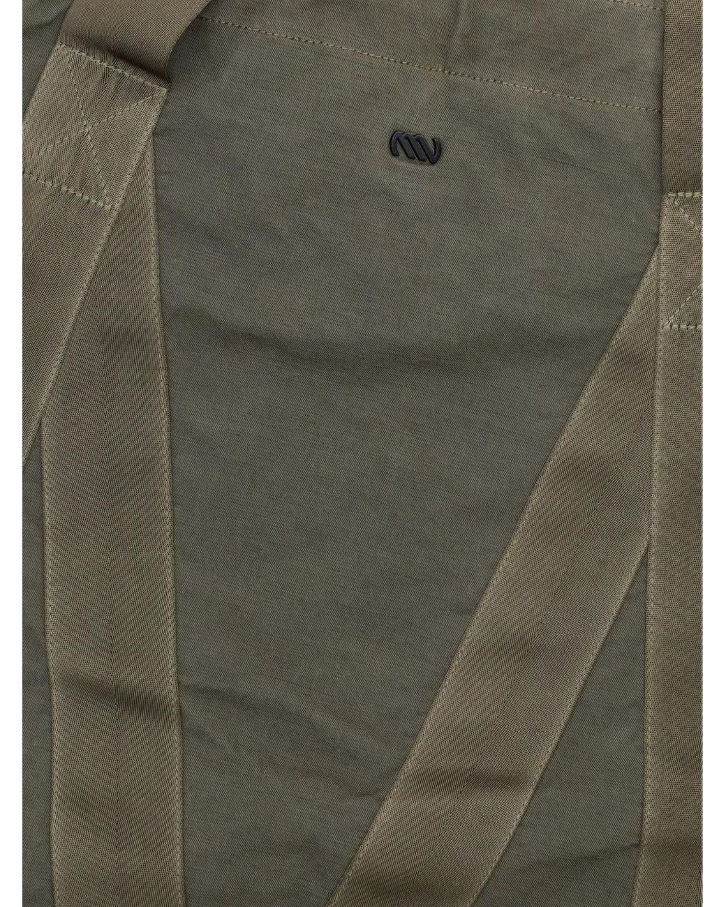 Massimo Osti Studio Green Drawstring Panelled Tote Bag for men