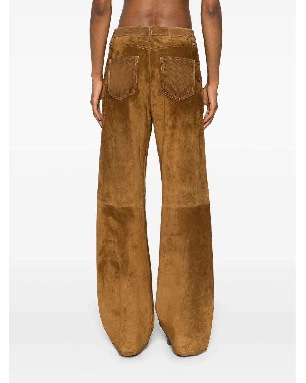 Golden Goose Deluxe Brand Brown Db Leather Melany Pants Tobacco