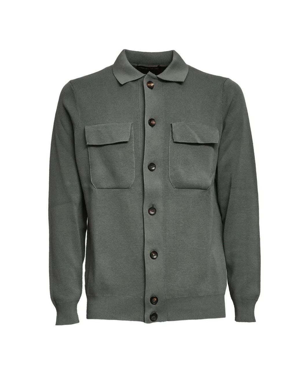 FILIPPO DE LAURENTIIS Gray Cardigan À Boutonnière for men