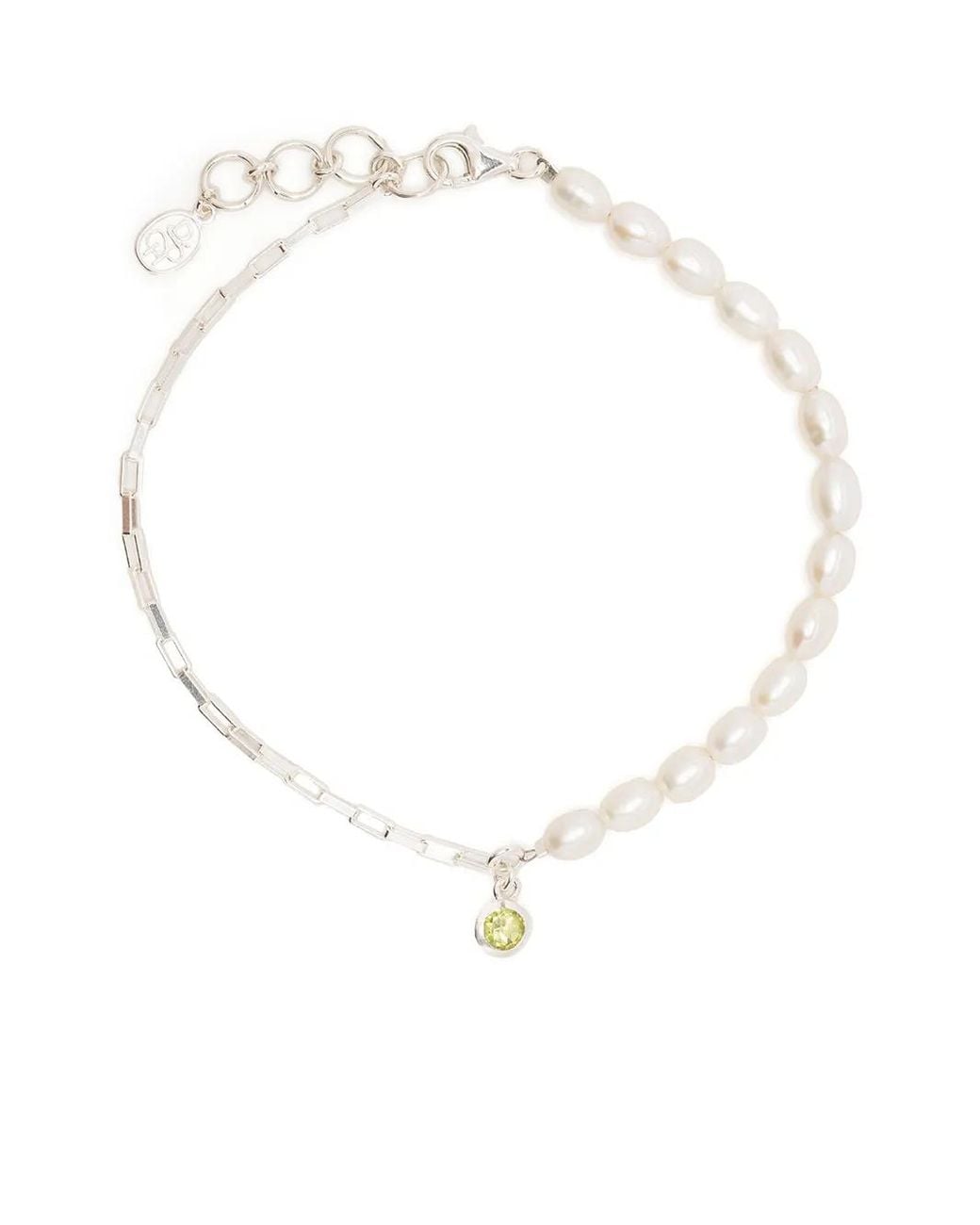 Dower & Hall White Luna Pearl Chain Bracelet