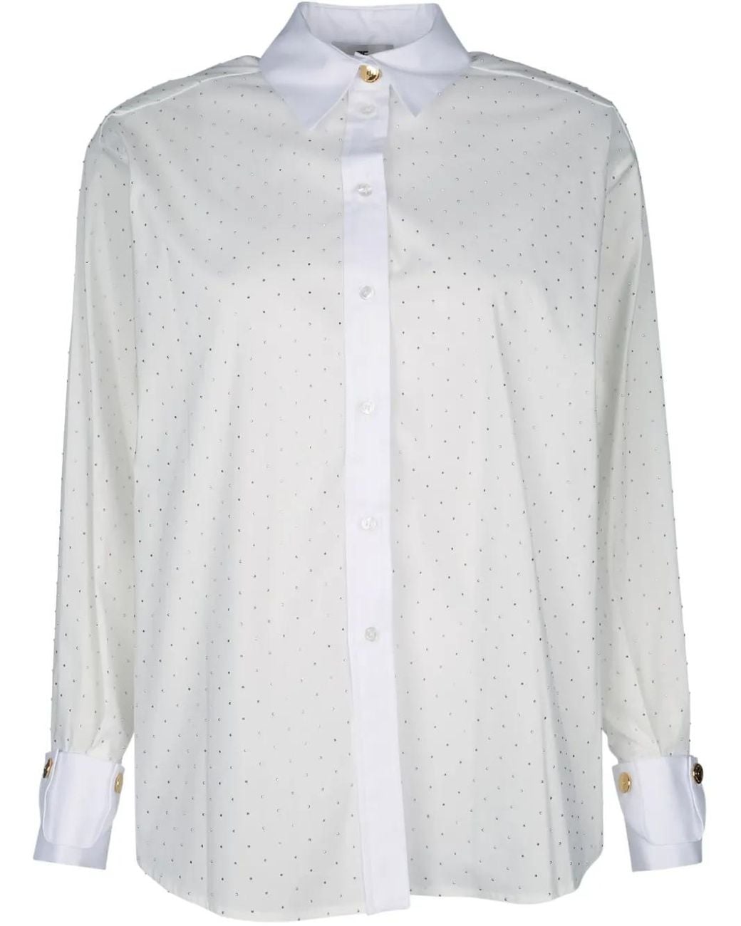 Elisabetta Franchi White Classic Comfortable Shirts Collection