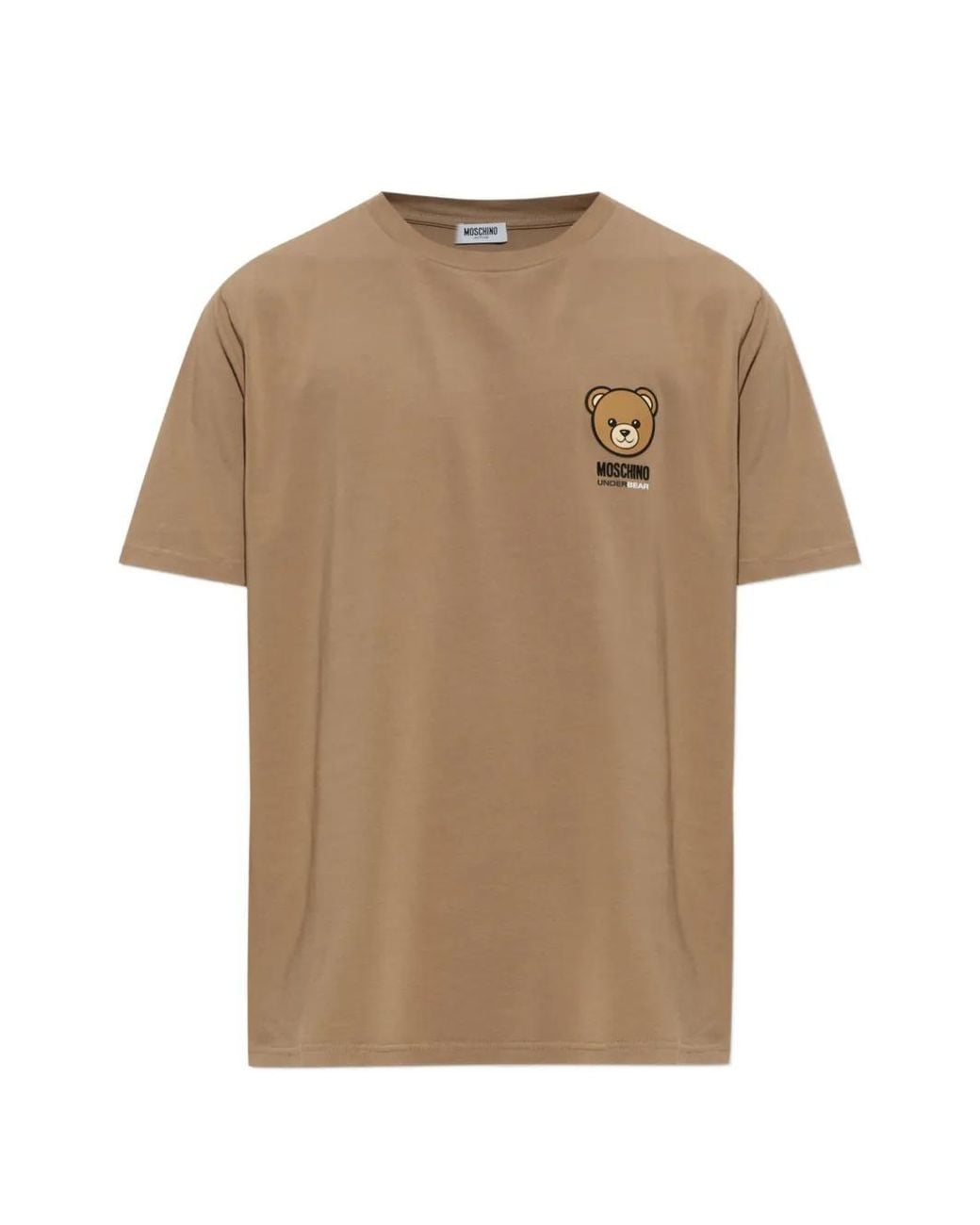 Moschino Natural Underbear Logo-Patch T-Shirt for men