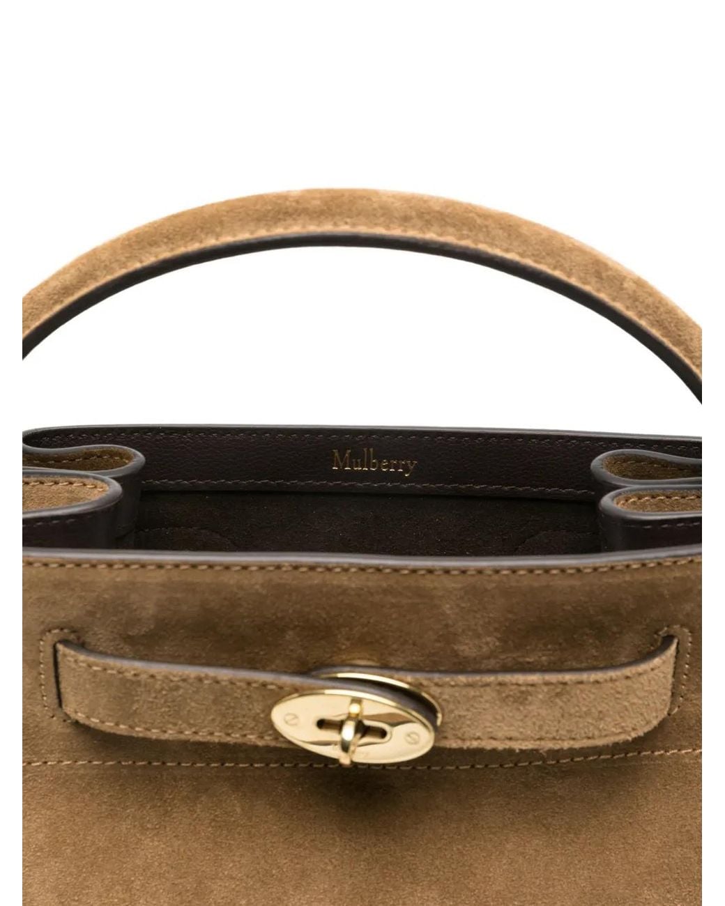 Mulberry Natural Islington Suede Bucket Bag