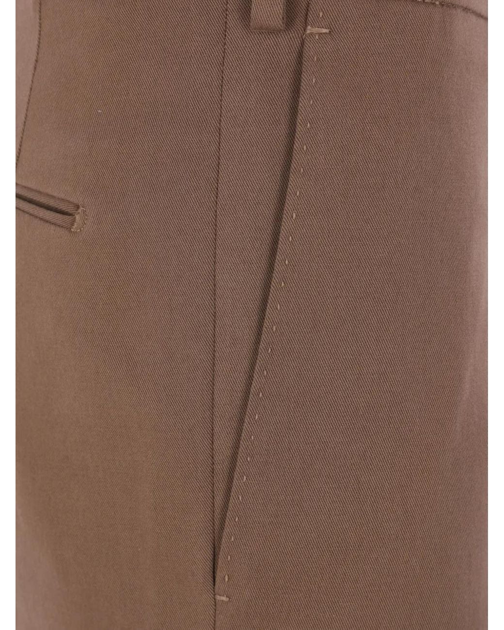 Incotex Broek Met Knoopsluiting in het Brown voor heren