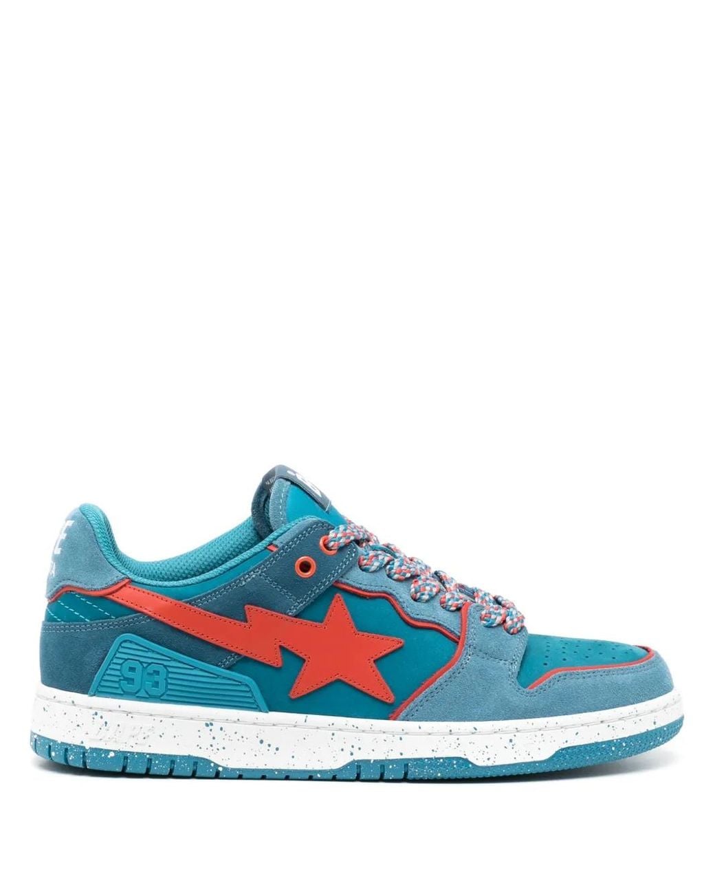 A Bathing Ape Blue Sk8 Sta Panelled Sneakers for men
