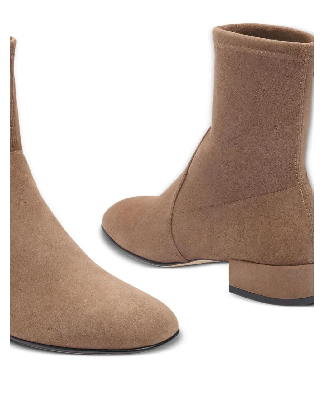 Stuart Weitzman Brown Bacari Stretch-Suede Ankle Boots