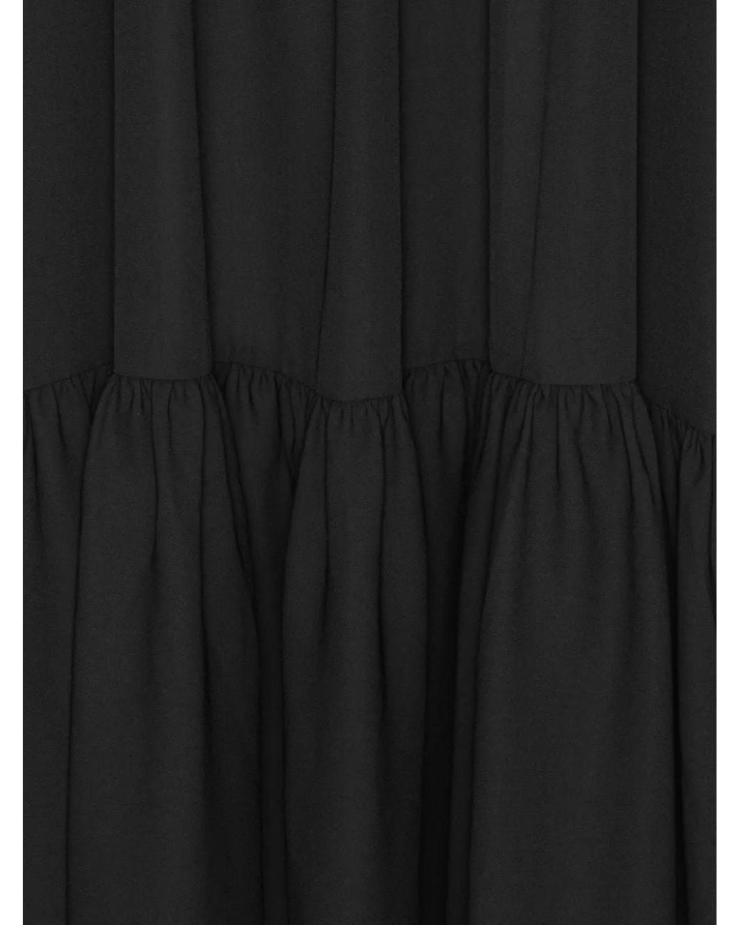 ROTATE BIRGER CHRISTENSEN Black Midi A-Line Dress