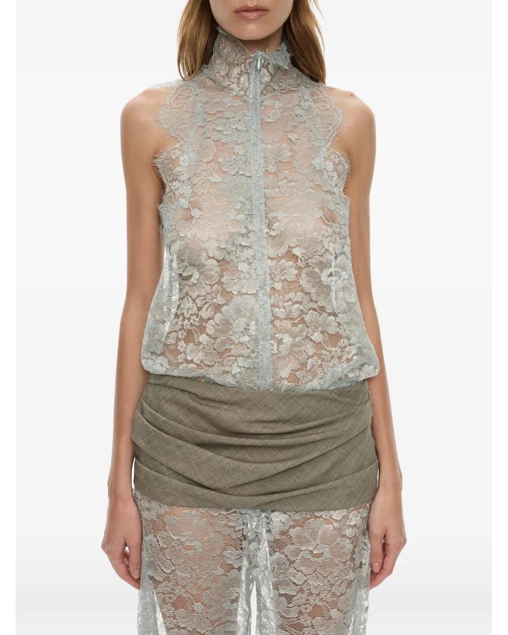 Christopher Esber Natural Moonlit Patina Zipped Jumpsuit