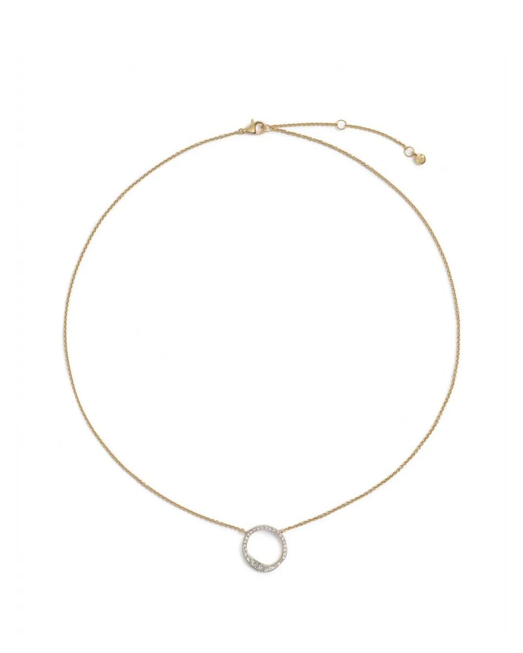 Monica Vinader White Riva Pavé Diamond Necklace