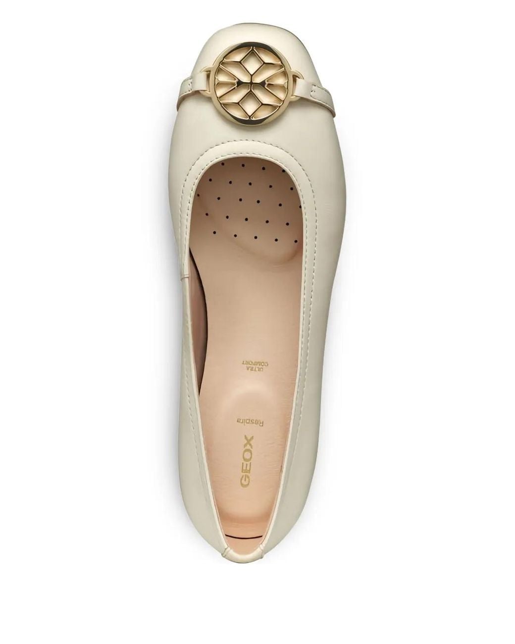 Geox Natural Annytah Buckle-Detail Ballet Flats