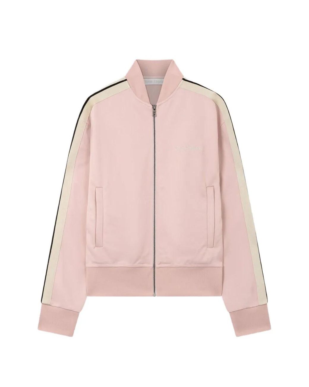 Palm Angels Pink Logo-Print Side-Stripe Track Jacket