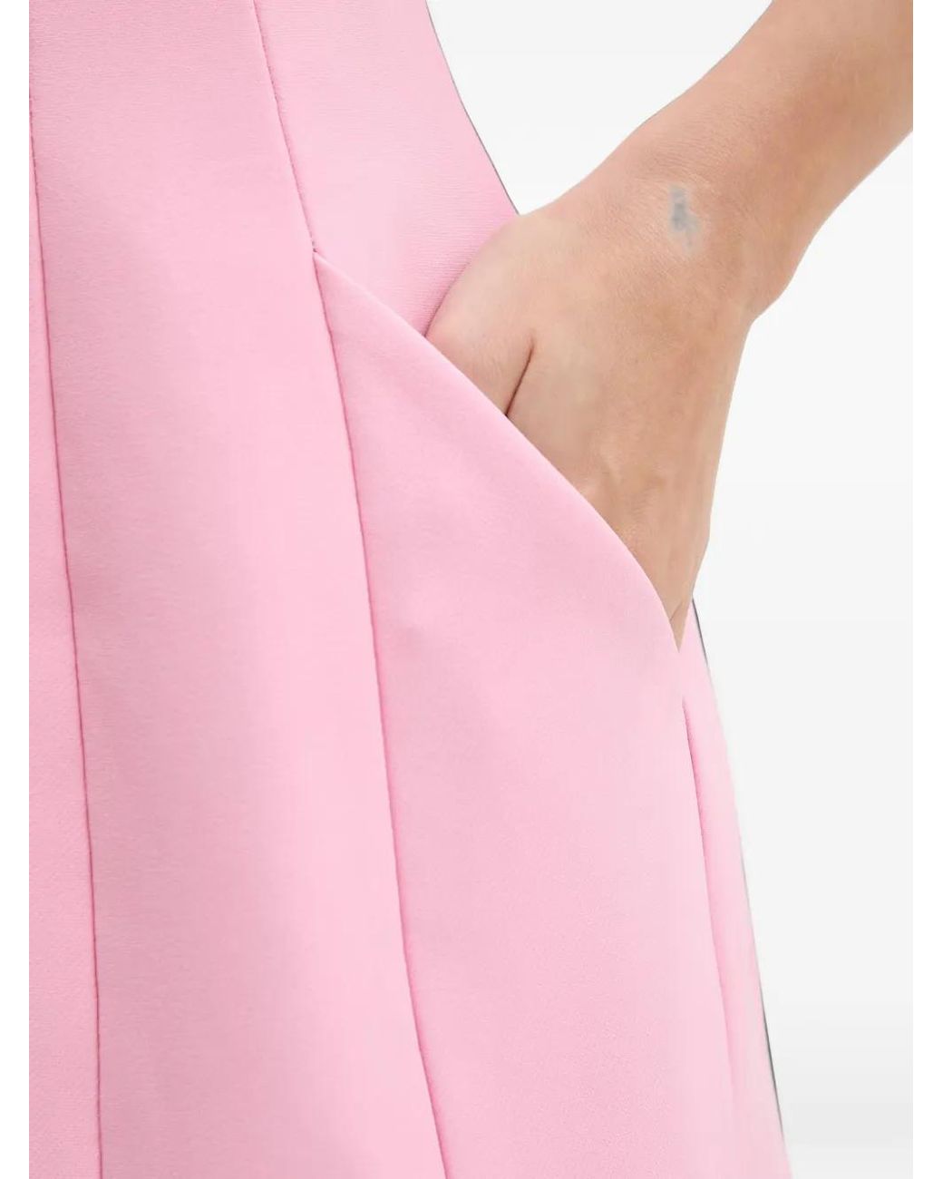 Bardot Pink Nevelle Halterneck Square-Neck Mini Dress