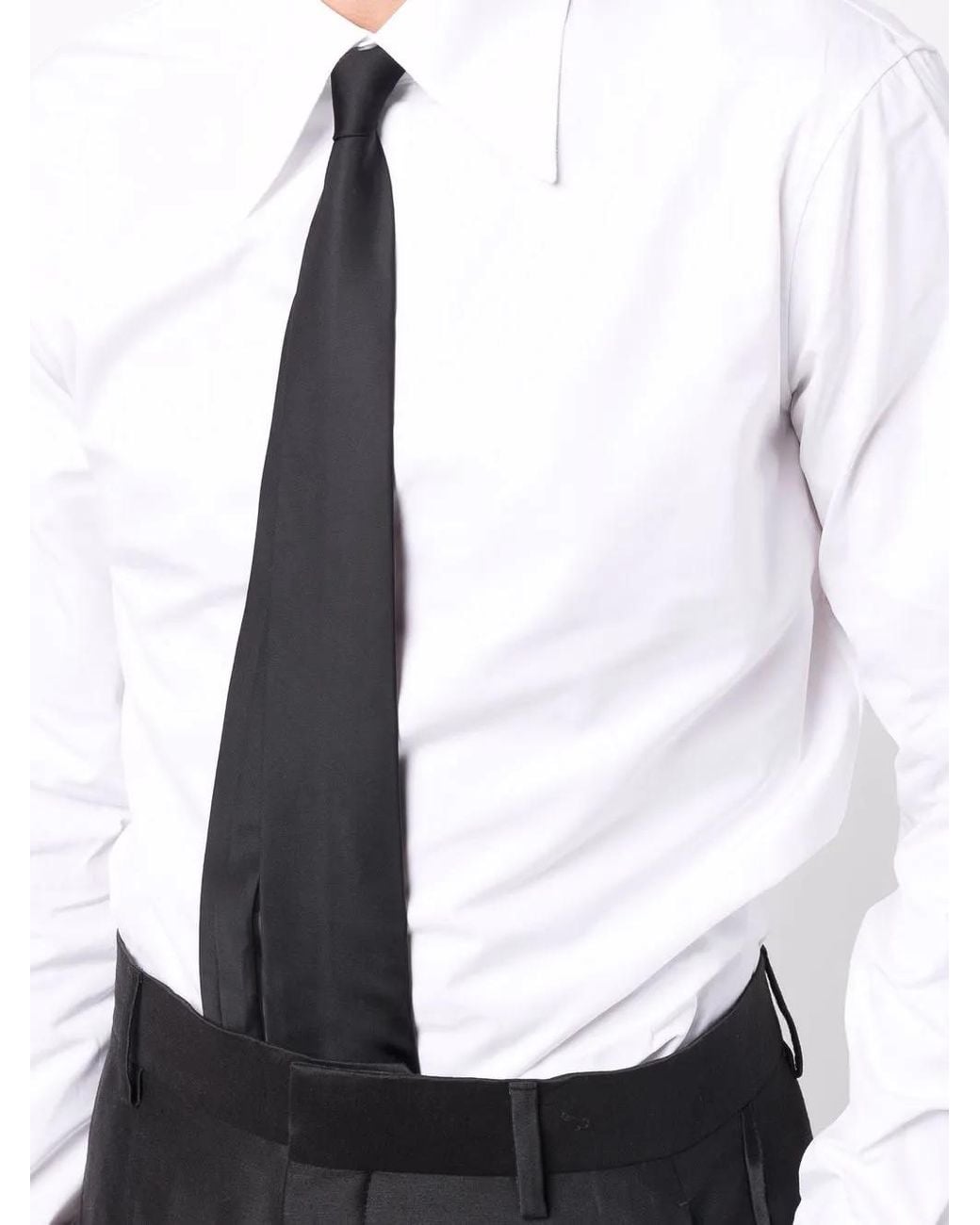 DSquared² White Pointed-Collar Cotton Shirt for men