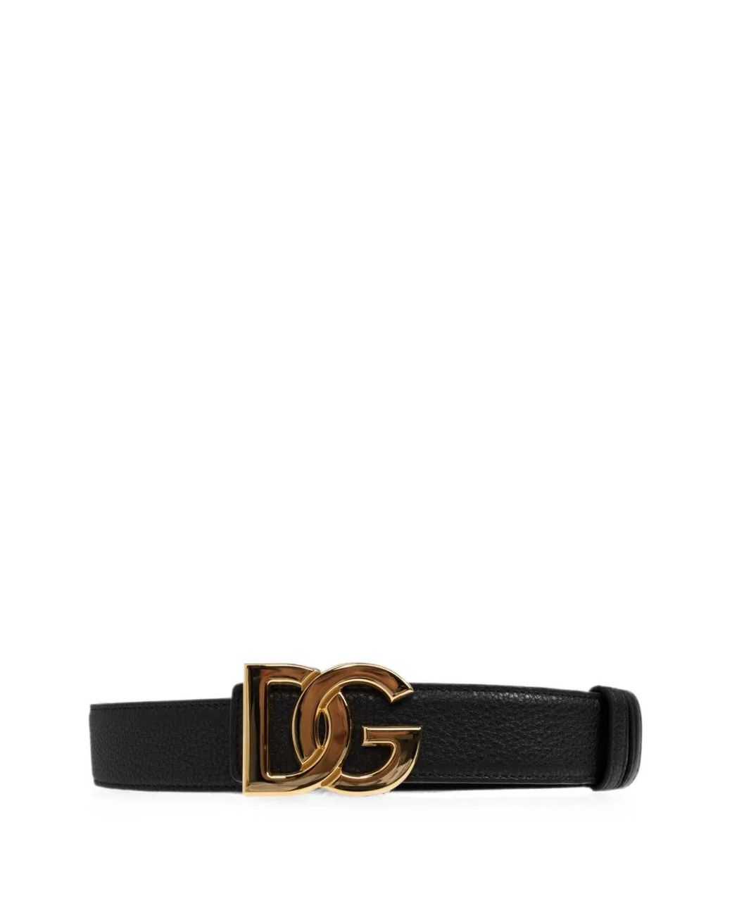 Dolce & Gabbana White Dg Logo-Plaque Belt for men