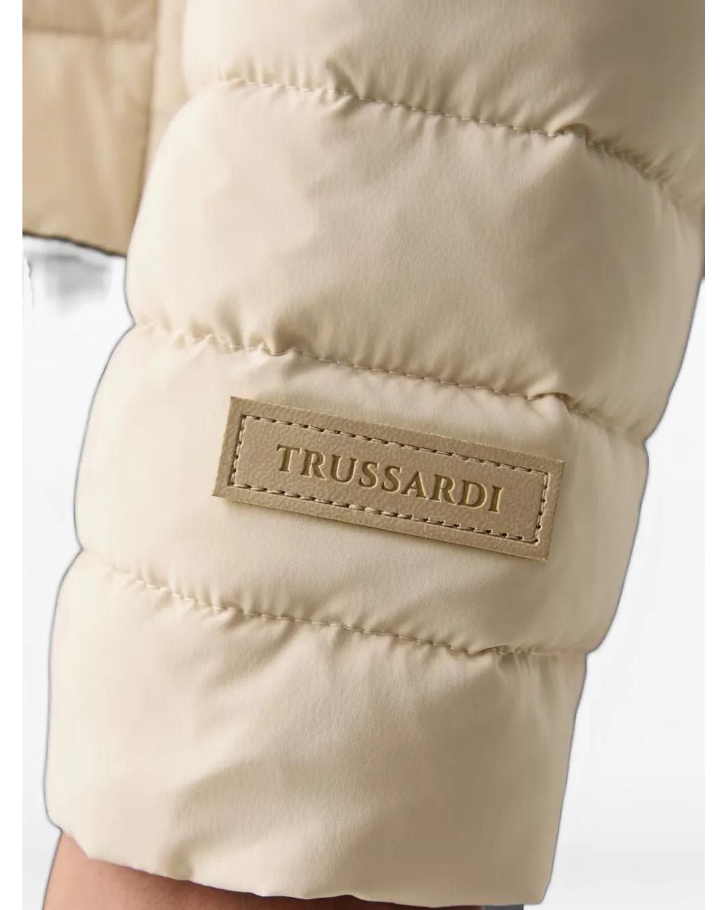 Trussardi Natural Quilted Hooded Jacket